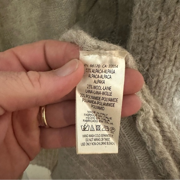 Moth by Anthropologie alpaca wool cardigan, beige color, size medium. - Picture 5 of 6